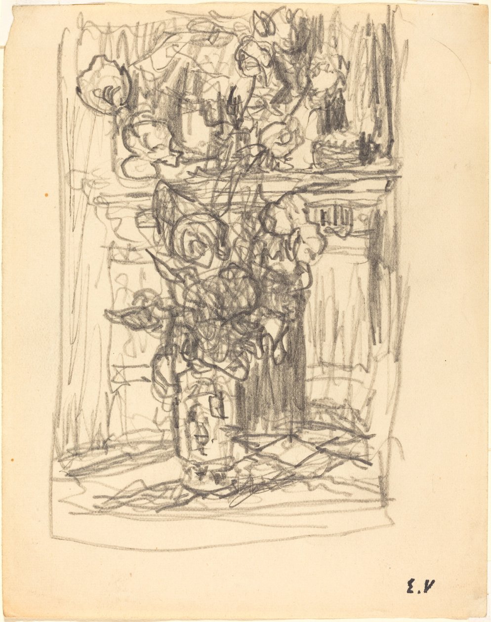 Vase med blomster, 19001901. af Edouard Vuillard