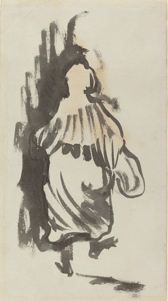 Vandrende figur set bagfra, ca. 1894. af Edouard Vuillard