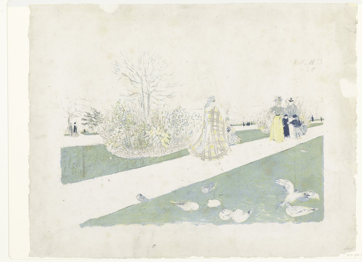 Vandrere i Tuileries Park i Paris Le Jardin des Tuileries af Edouard Vuillard