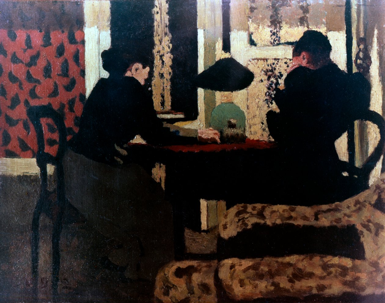 Kvinder ved Lamplight, 1892 af Edouard Vuillard
