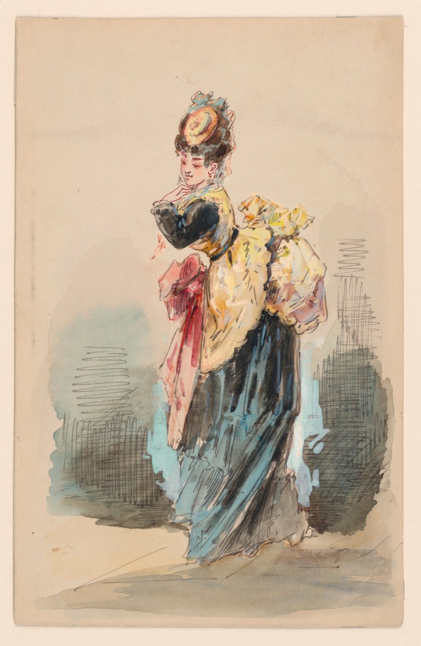 En dame på promenaden af Edouard de Beaumont