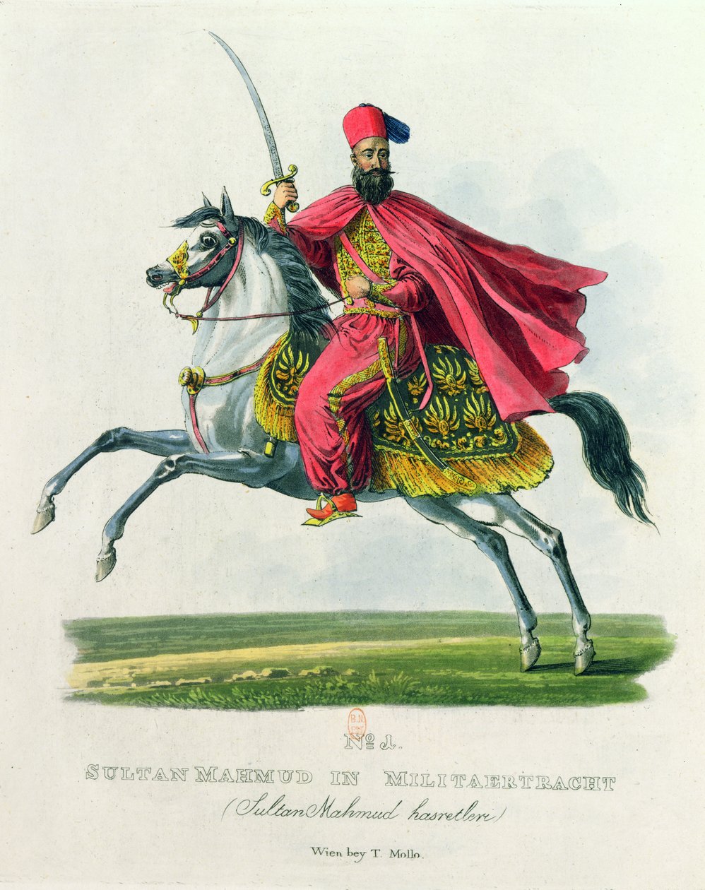 Sultan Mahmud I (1785-1839) 1829 af Eduard Gurk