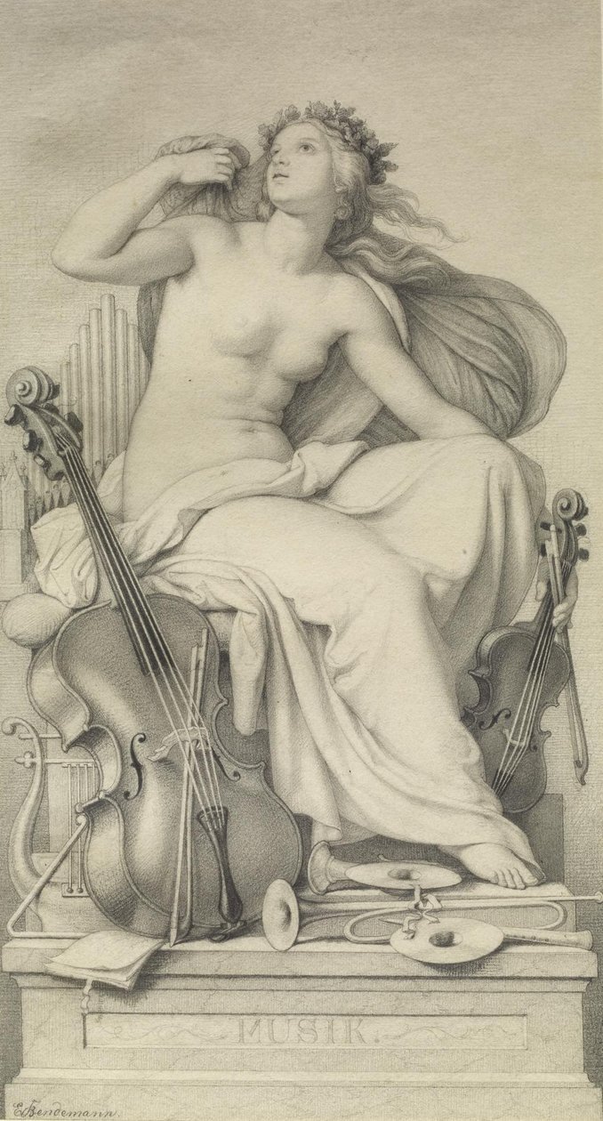 Allegorisk musikfigur af Eduard Bendemann