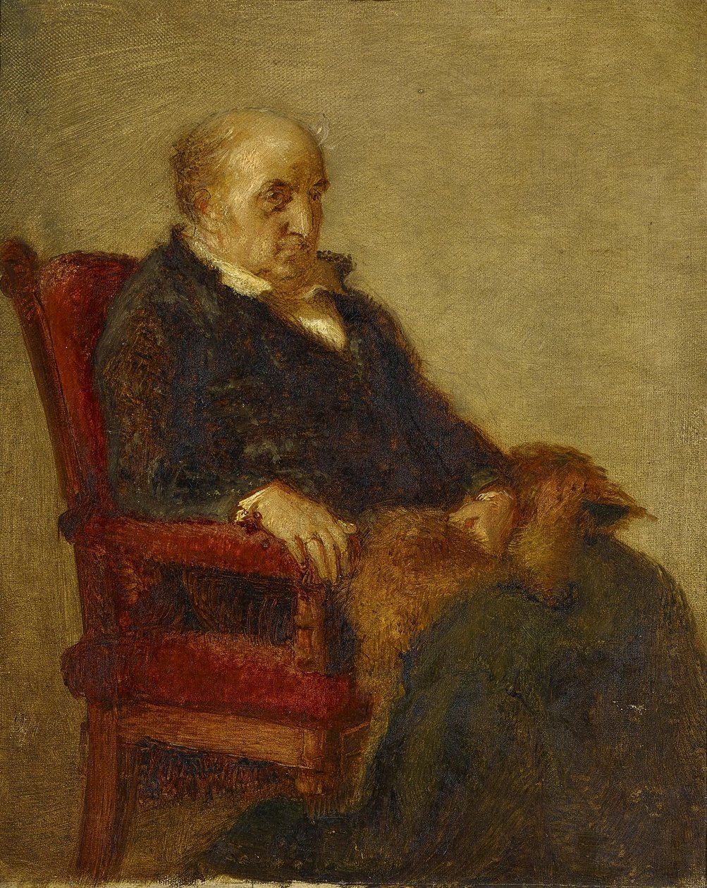 Tysk: Studie für das Porträt von Wilhelm von Schadow Studie til portrættet af Wilhelm von Schadow af Eduard Bendemann