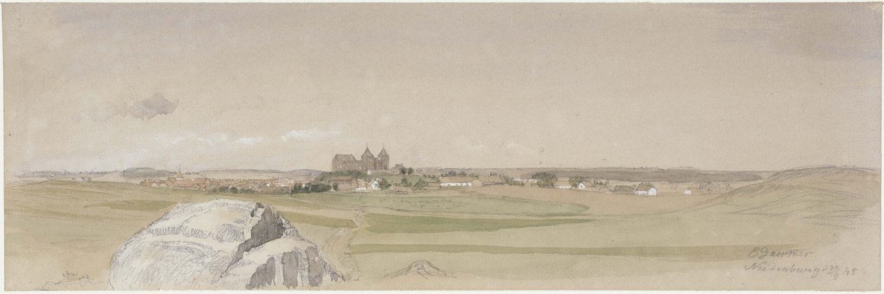 Udsigt over Neidenburg og omegn af Eduard Gaertner