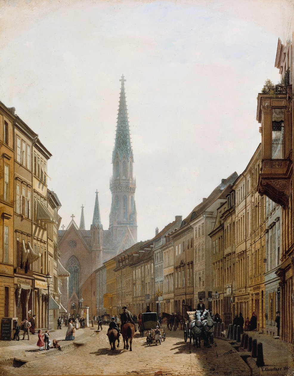 Brüderstraße af Eduard Gaertner