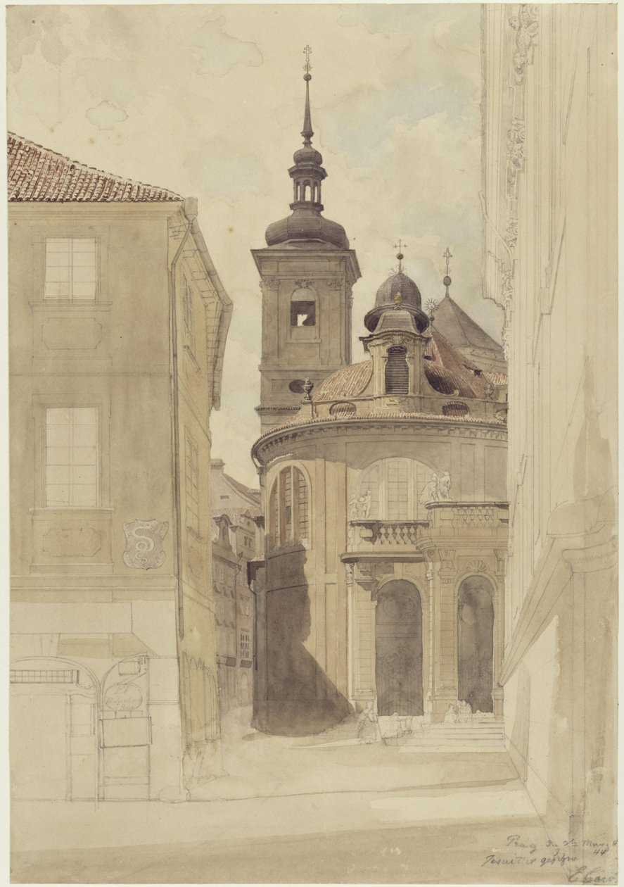 Jesuiterkirken i Prag af Eduard Gaertner
