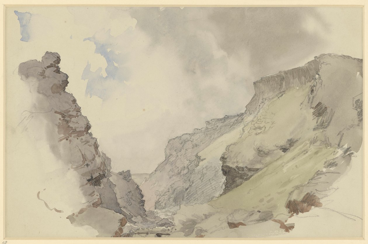 Gennemskæring i en bjergkam af Eduard Gaertner