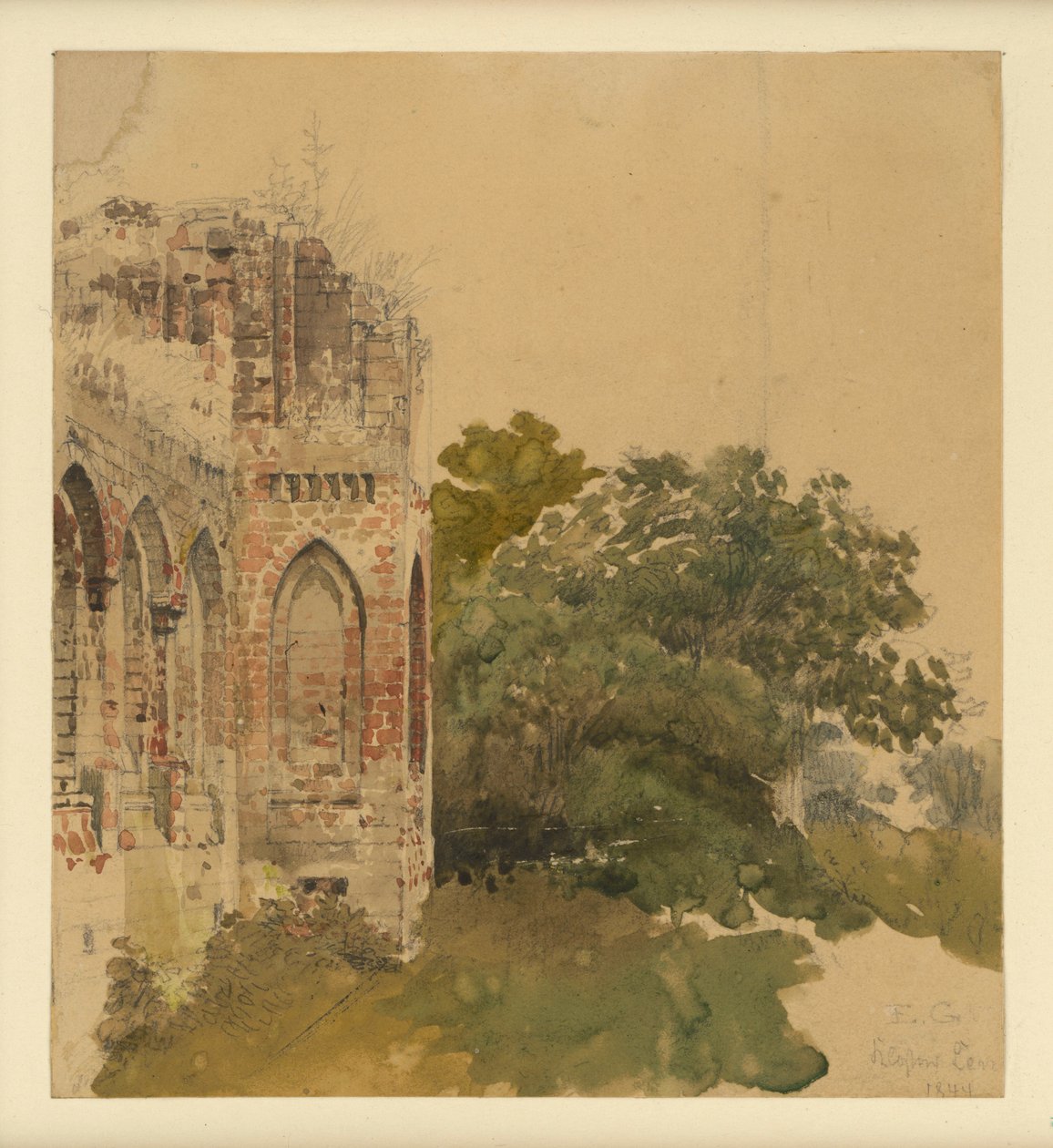 Lehnin Kloster af Eduard Gaertner