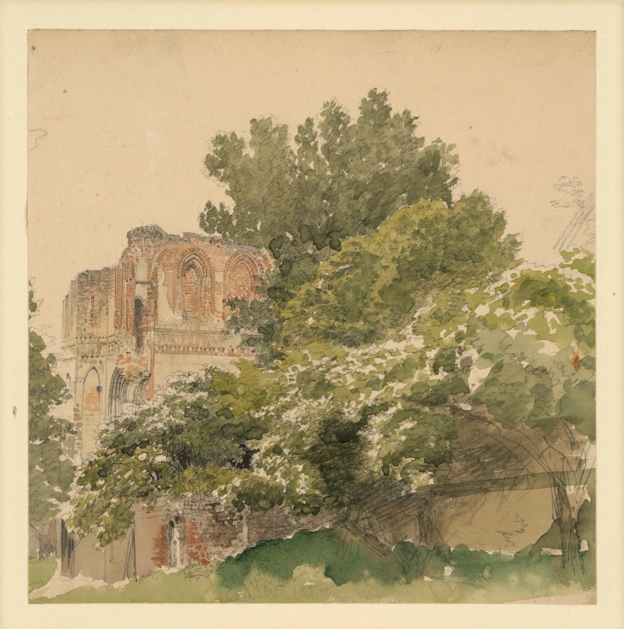 Lehnin Kloster af Eduard Gaertner