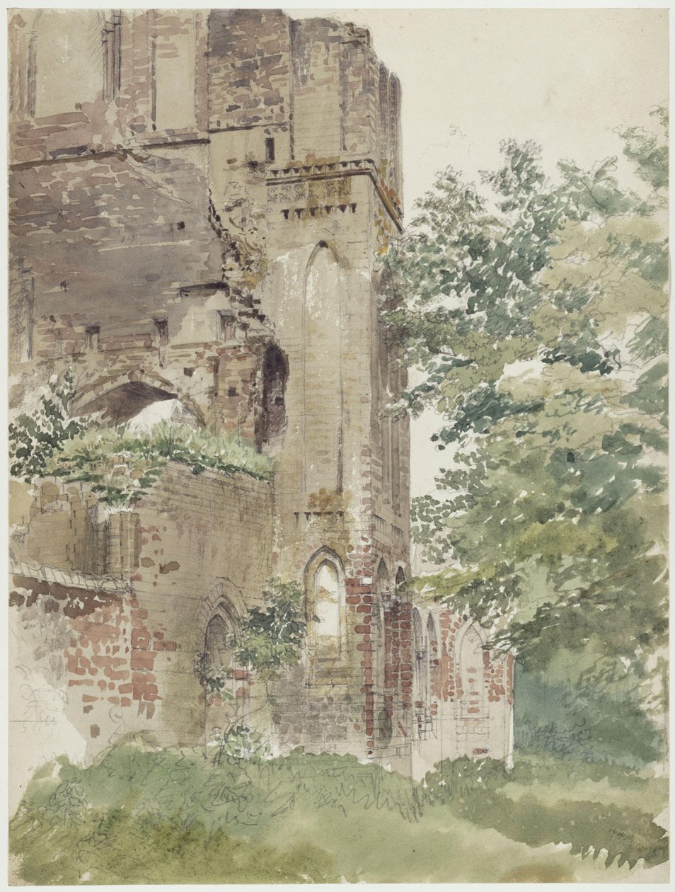 Lehnin-klosteret med en portal af Eduard Gaertner