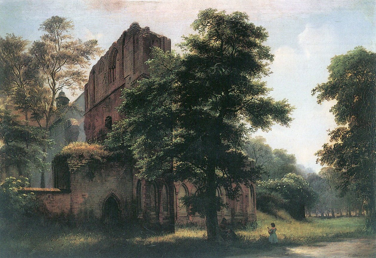 Lehnin-klosterets ruiner af Eduard Gaertner