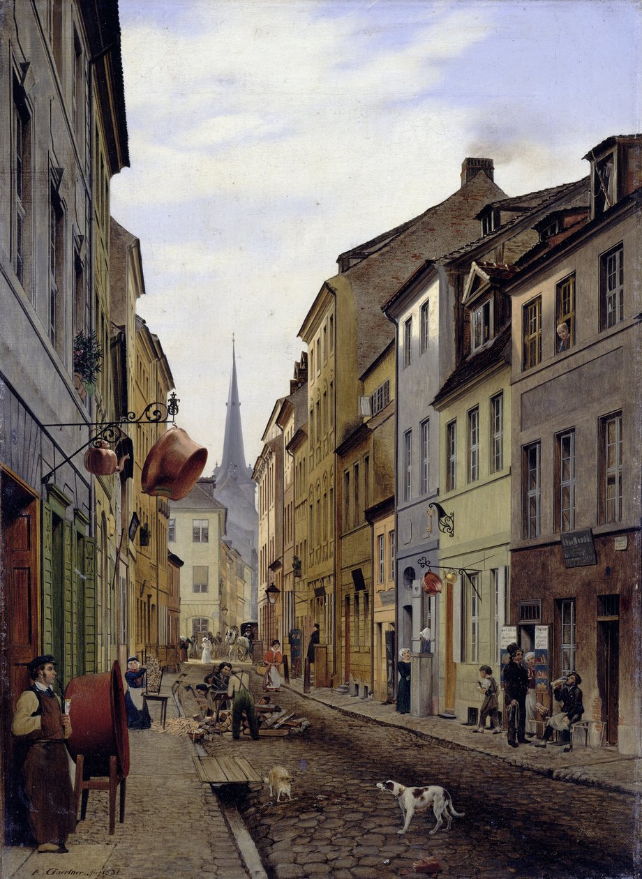 Parochialstraße i Berlin af Eduard Gaertner