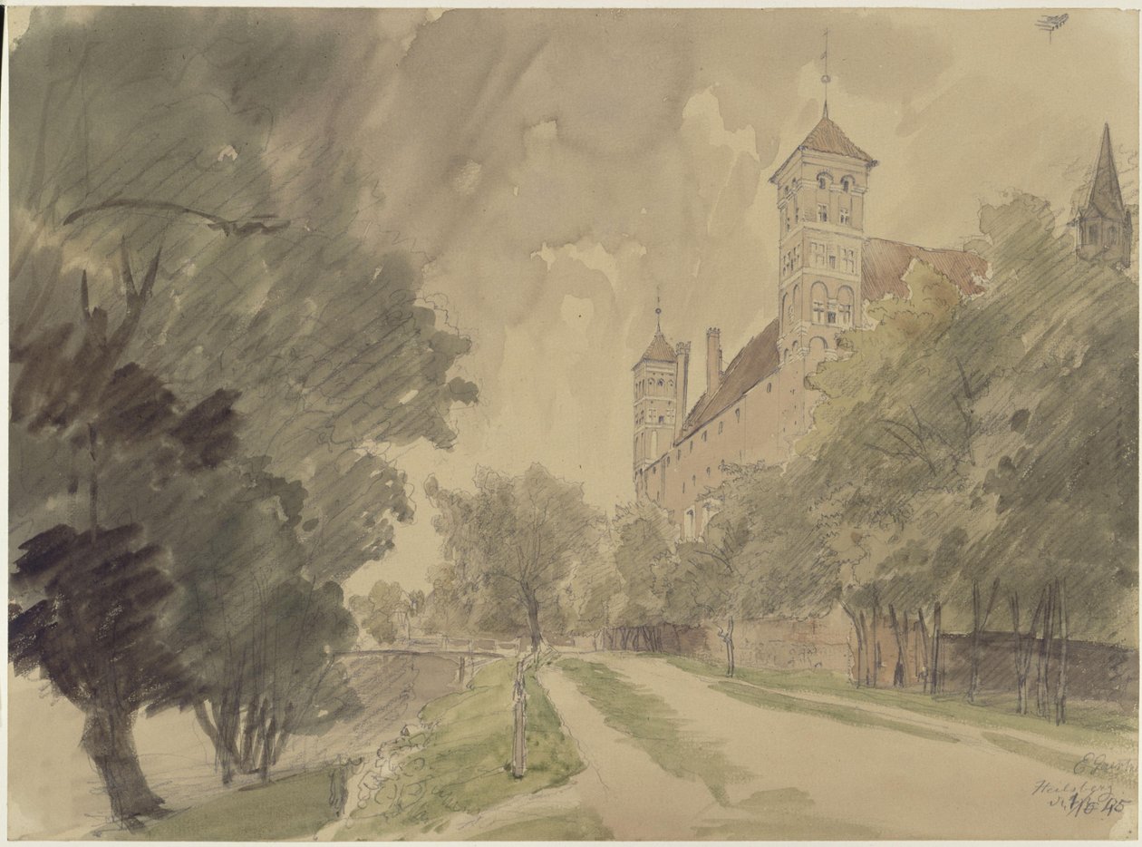 Biskoppen af Ermlands slot i Heilsberg af Eduard Gaertner