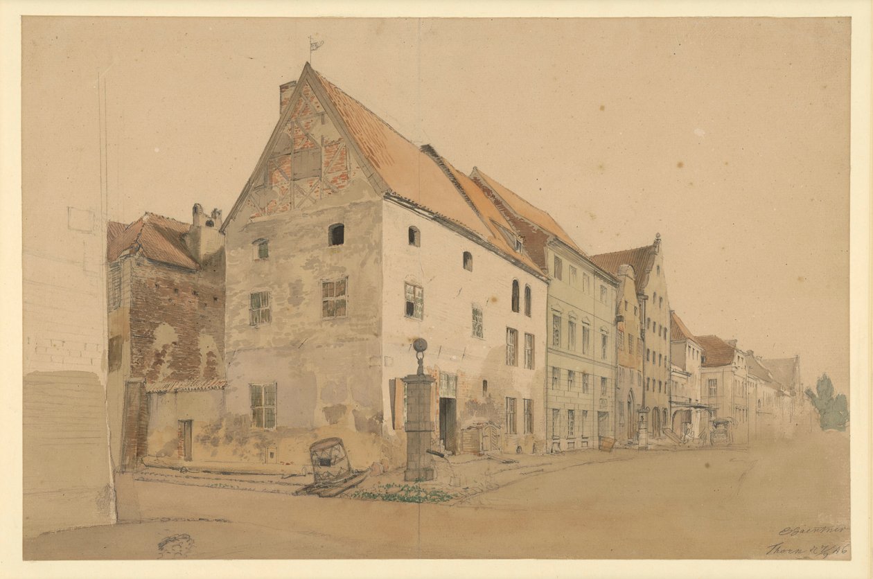 Gade i Thorn med Nicolaus Kopernikus