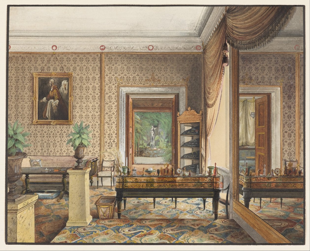 Studiet af prins Karl af Preussen af Eduard Gaertner