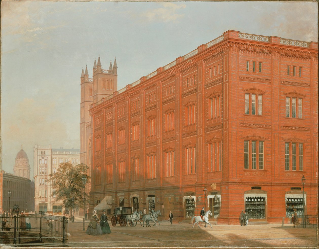Udsigt over Bauakademie i Berlin ... af Eduard Gaertner