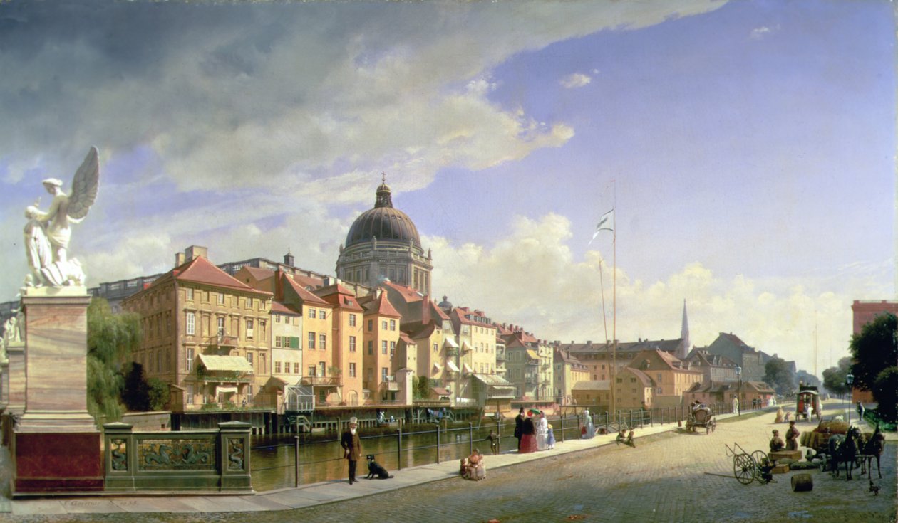 Slotsfrihed fra Schlossbruecke, Berlin af Eduard Gärtner