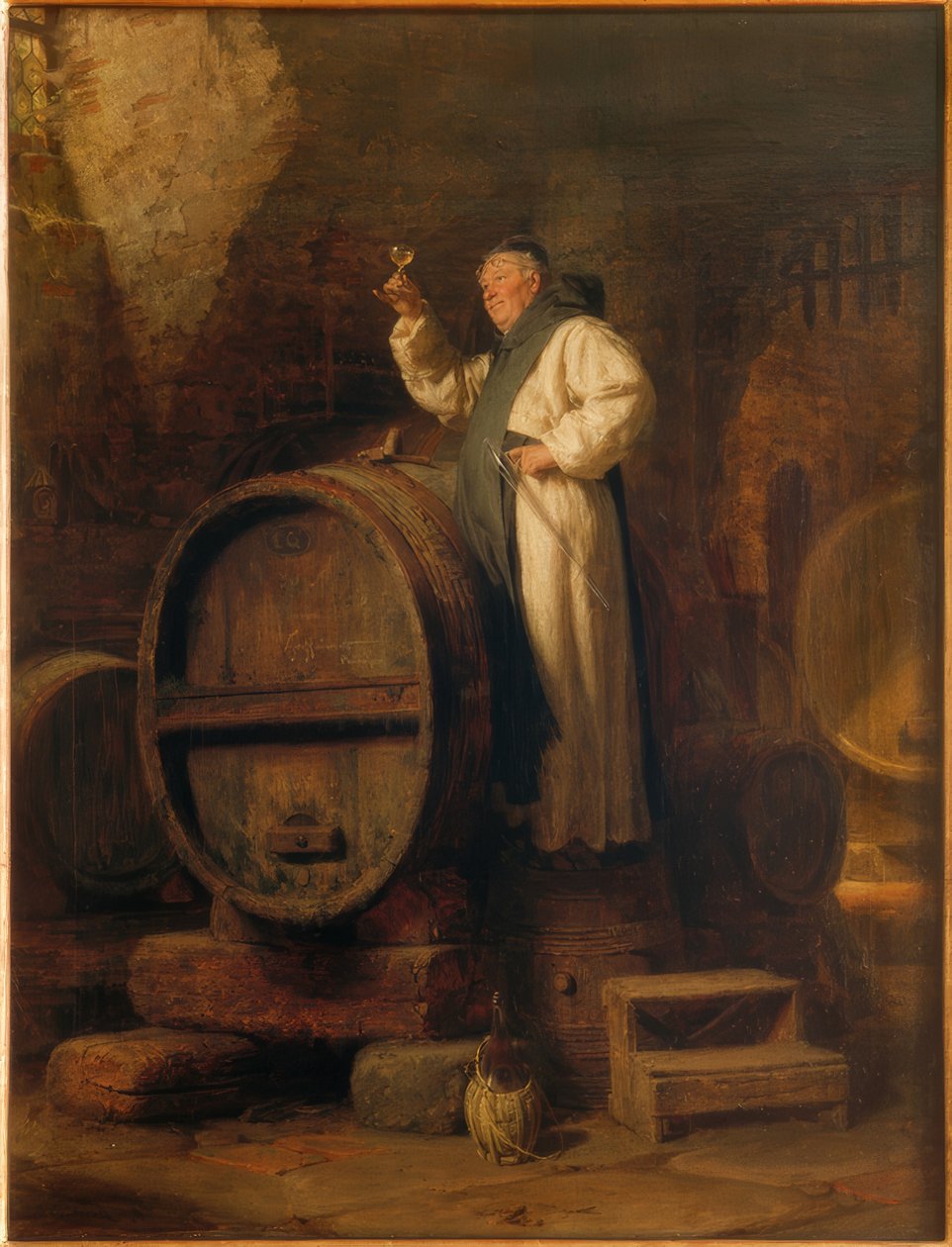 Vinsmagning i kælderen af Eduard von Grutzner