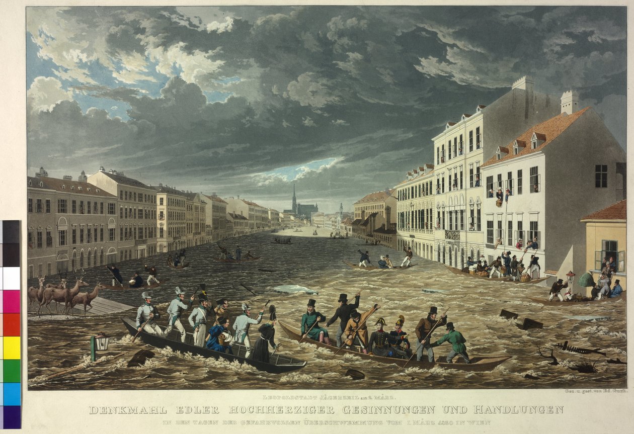Oversvømmelse i Wien i 1830 af Eduard Gurk