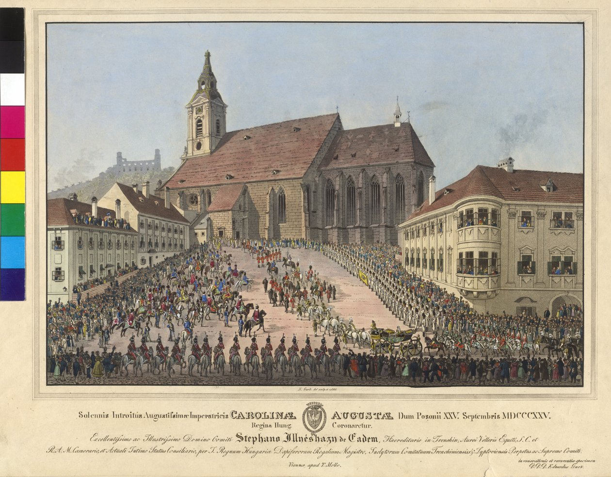 Kroning af kejserinde Caroline Auguste til dronning af Ungarn den 25. september 1825 i Bratislava af Eduard Gurk
