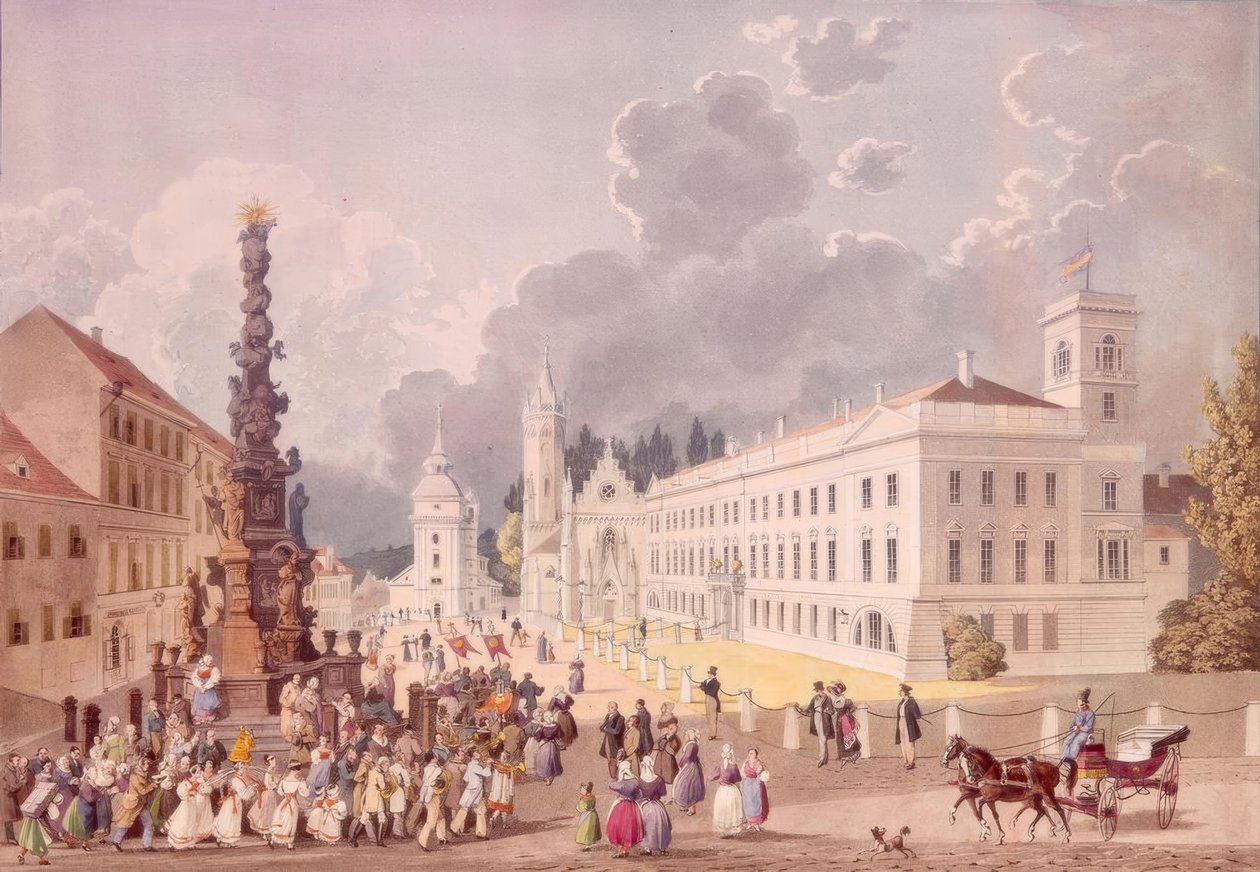 Hochfürstl. Palads på Schlossplatz af Eduard Gurk