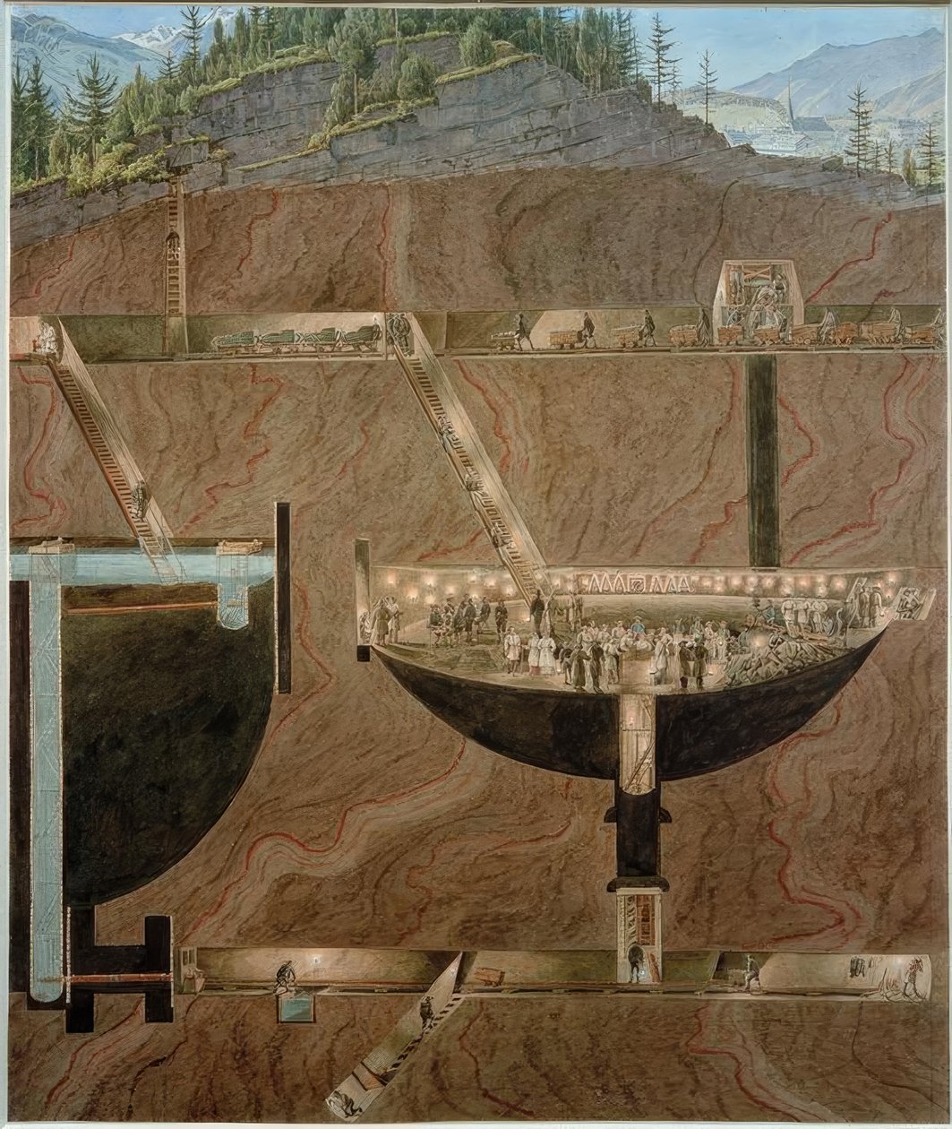 Saltminen Hallein af Eduard Gurk