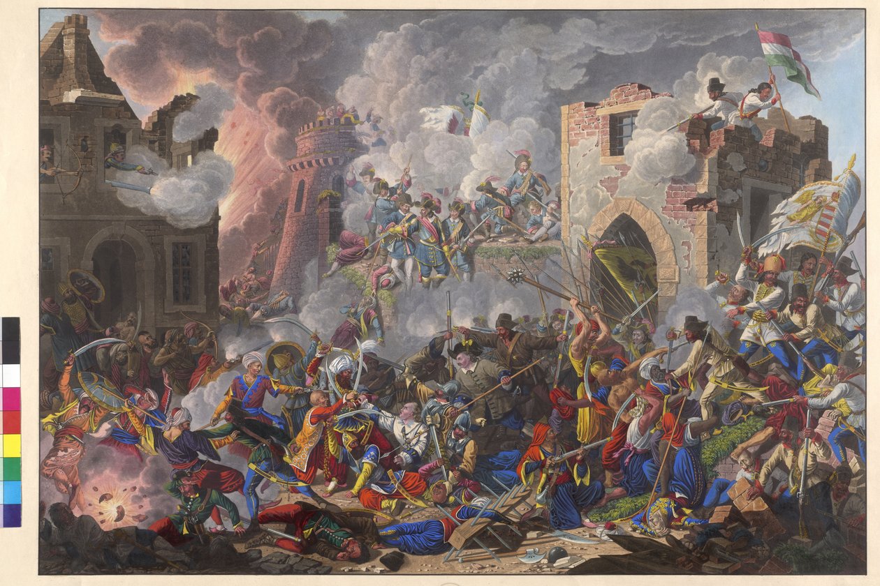 Den vindende generobring af Buda den 2. september 1686 af Ungarn af Eduard Gurk