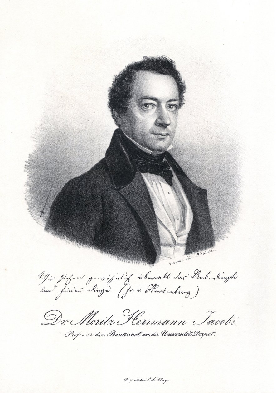 Portræt af Moritz Hermann von Jacobi 1801-1874, 1837. af Eduard Hau