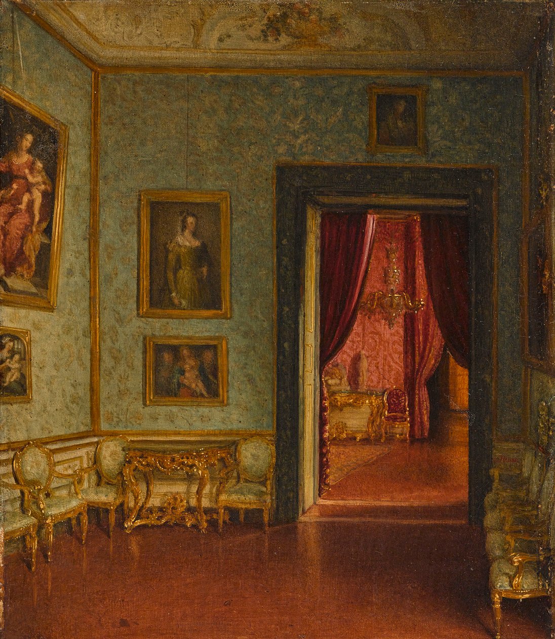 Colonna Palace. Udsigt til tronsalen. af Eduard Heuss