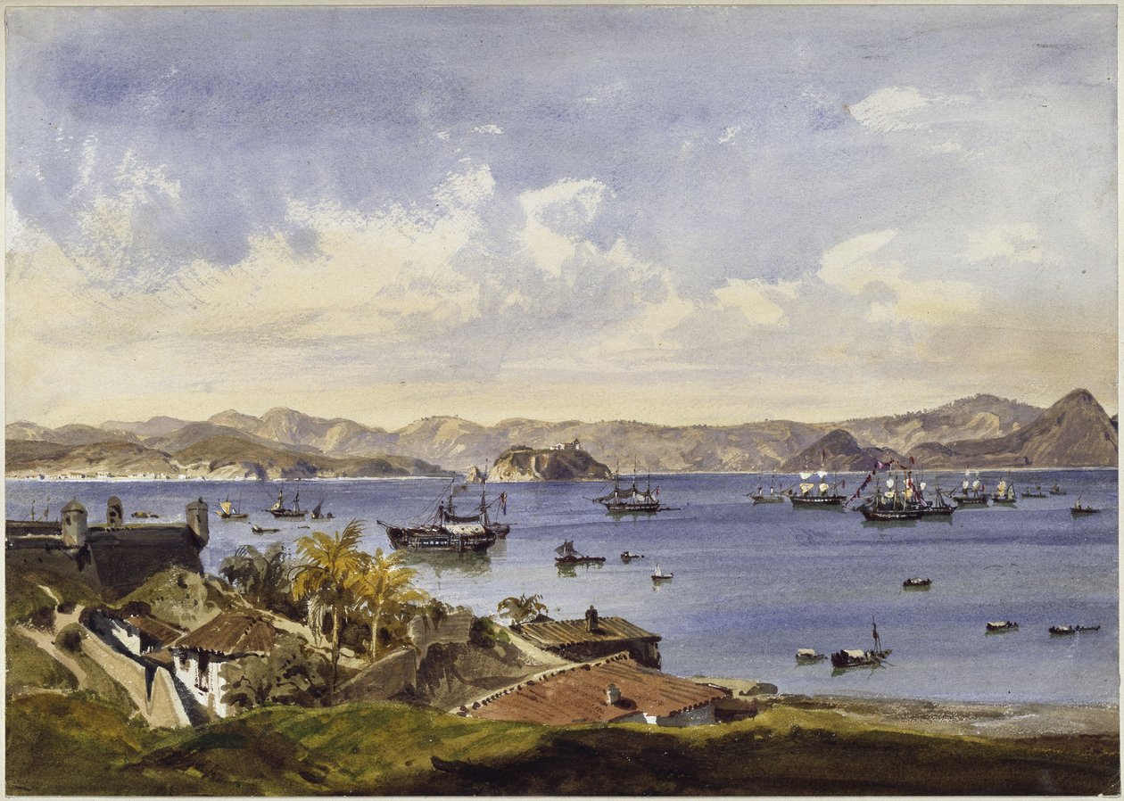 Rio de Janeiro-bugten af Eduard Hildebrandt