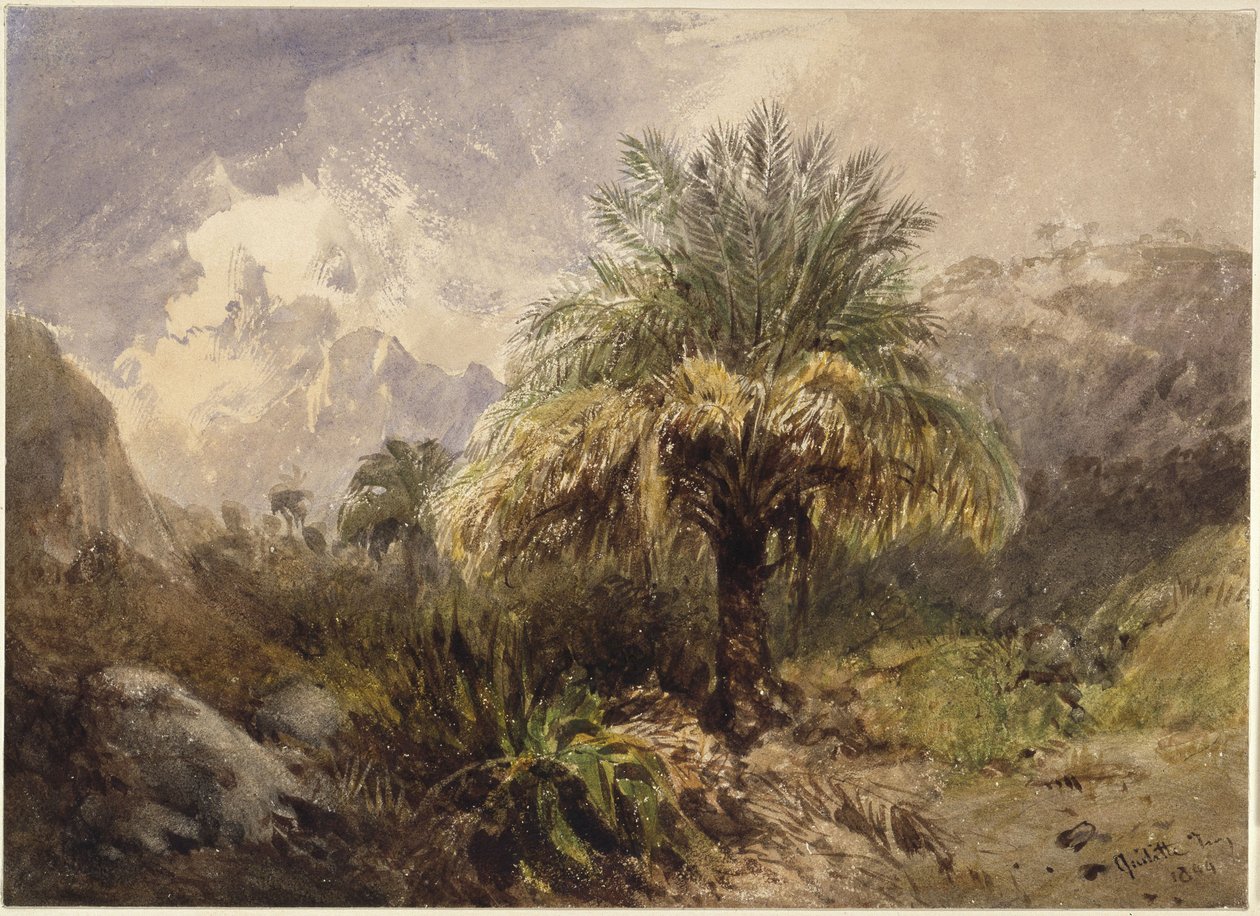 Palmer i bjergene af Eduard Hildebrandt