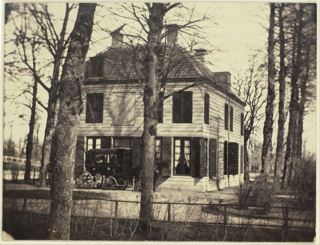Udsigt over et hus i en park af Eduard Isaac Asser