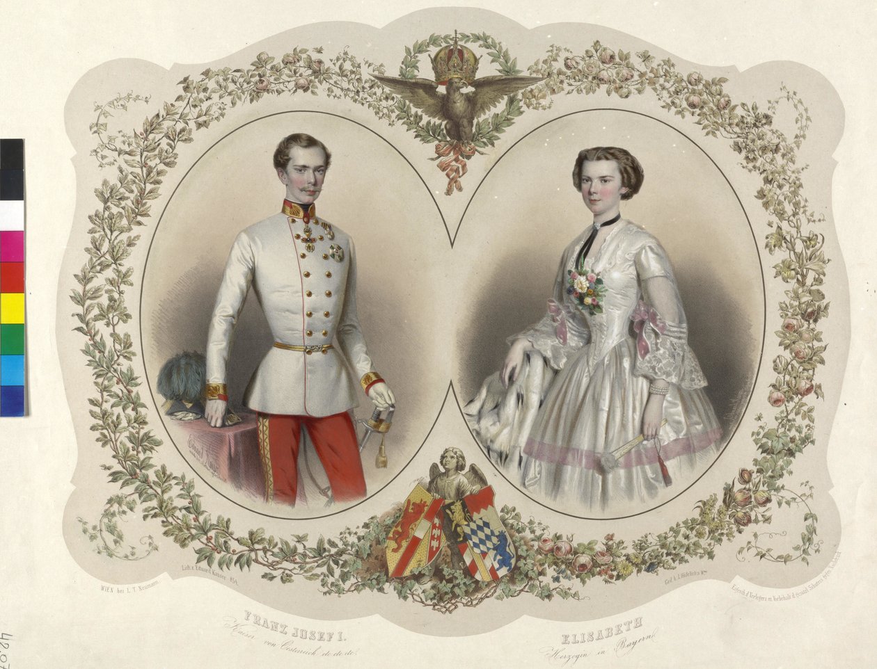 Franz Joseph I kejser af Østrig - Elisabeth, hertuginde i Bayern af Eduard Kaiser