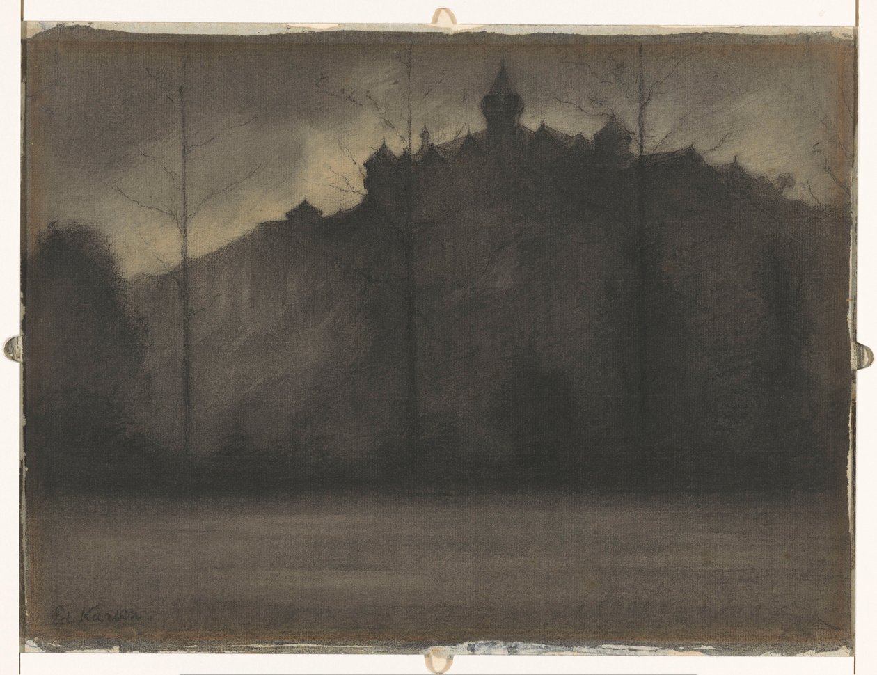 Aften med regn af Eduard Karsen (signed by artist)