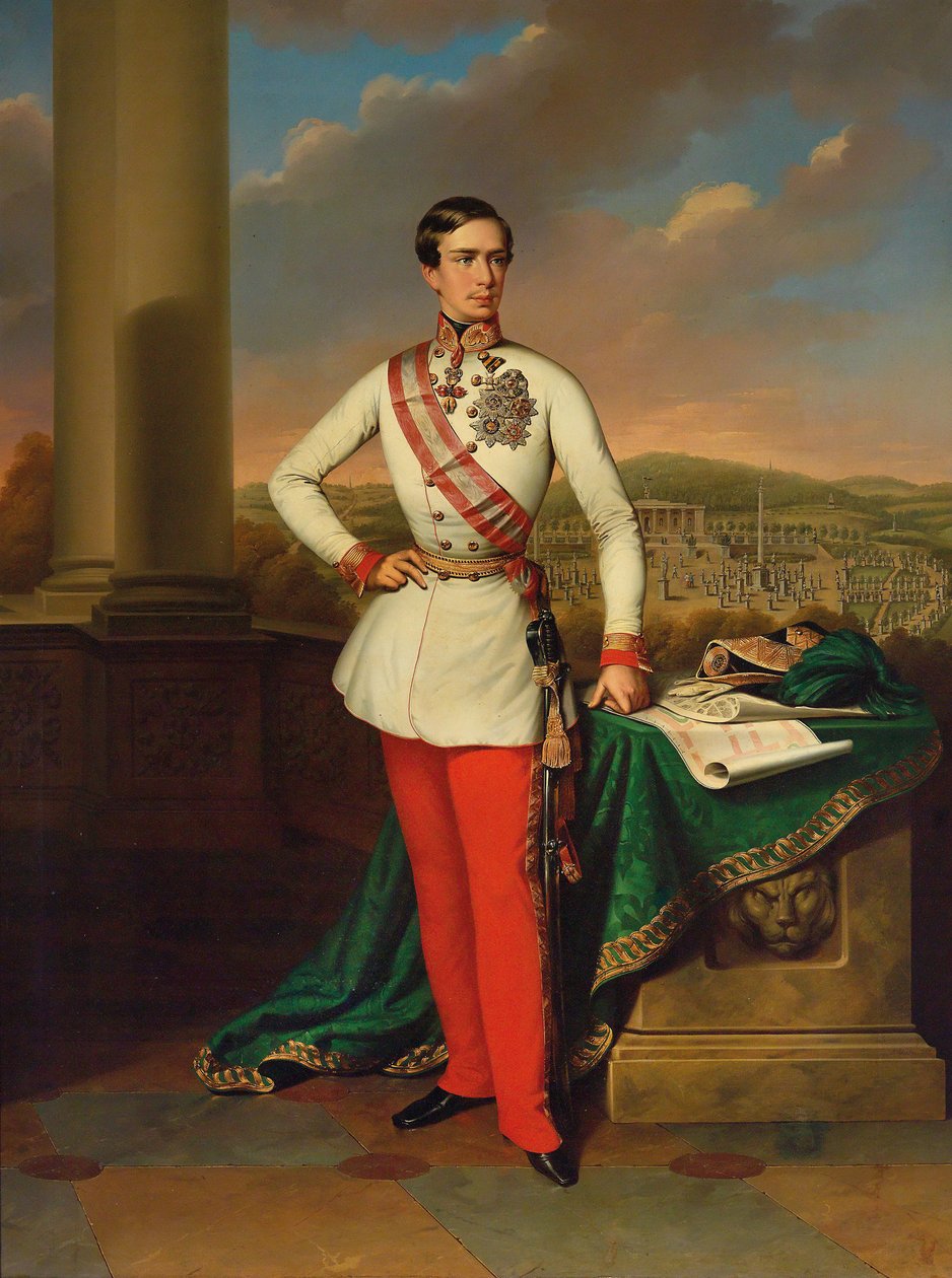 Portræt af kejser Franz Joseph I af Østrig, 1853. af Eduard Klieber