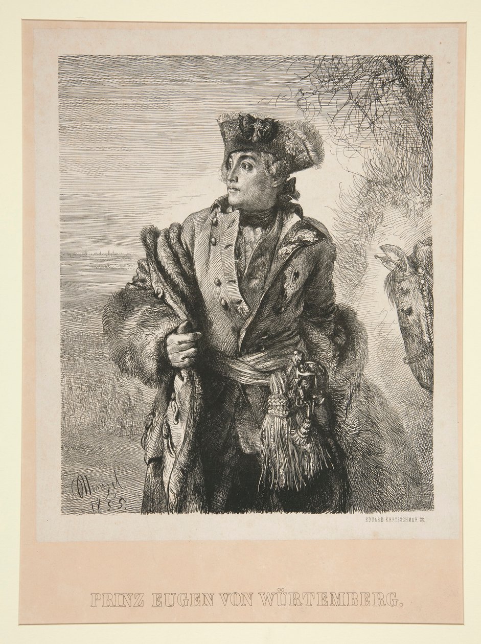 Portræt af Prins Eugen von Wurtemberg af Eduard Kretzschmar