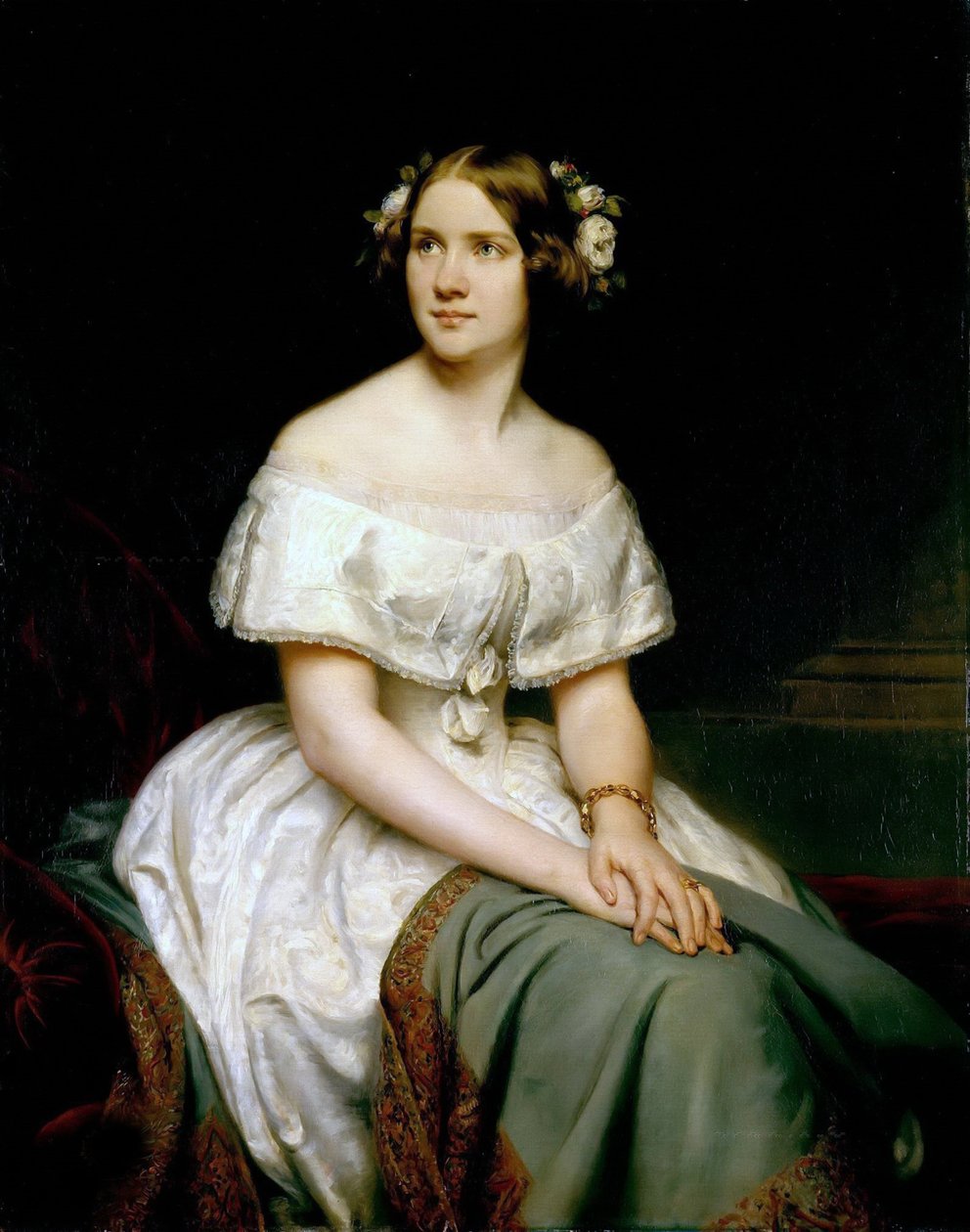 Portræt af sopranen Jenny Lind 1820-1887, 1846. af Eduard Magnus