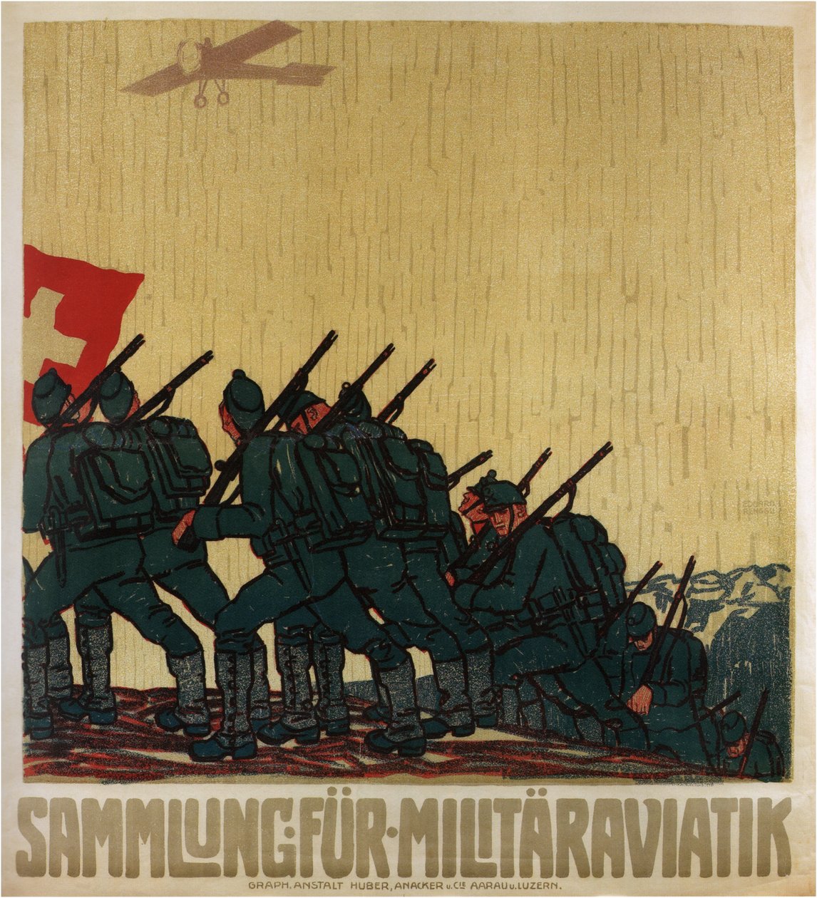 Donationer til luftflåden, 1914 af Eduard Renggli the Younger