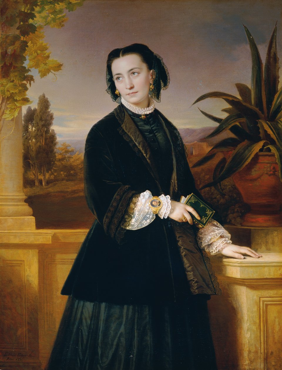 Auguste Engerth, kunstnerens hustru af Eduard Ritter von Engerth