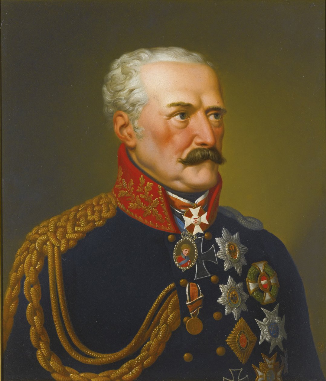 Portræt af Gebhard Leberecht von Blücher, Prins af Wahlstatt 1742-1819 af Eduard Ströhling