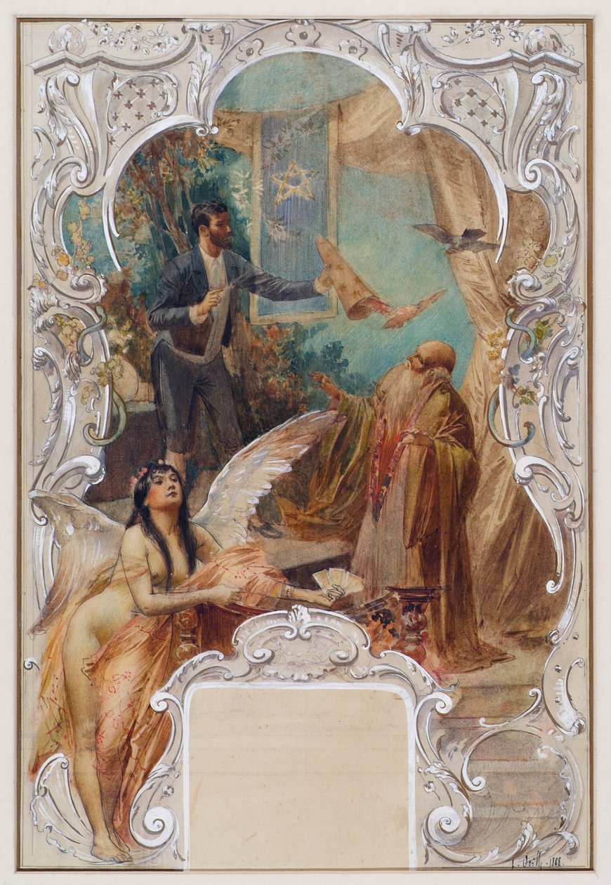 Conjurer (udkast til et vægmaleri i Varieté Ronacher, Wien) af Eduard Veith