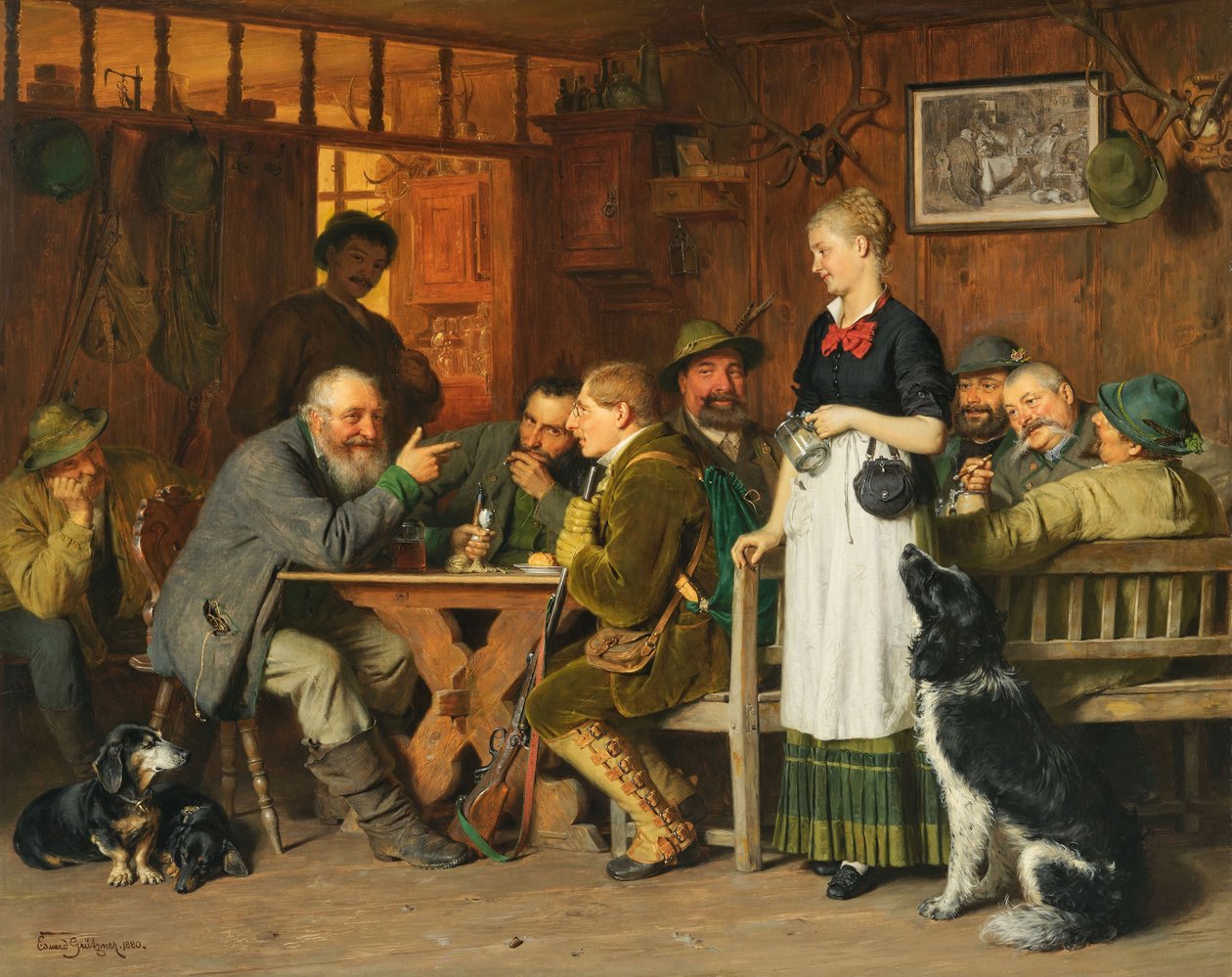 Eduard Grützner Søndagsjægeren 1880 af Eduard von Grutzner
