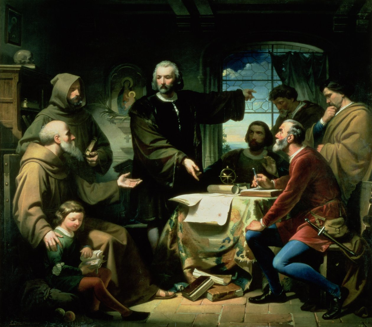 Christopher Columbus (1451-1506) i klosteret la Rabida, 1856 af Eduardo Cano de la Peña