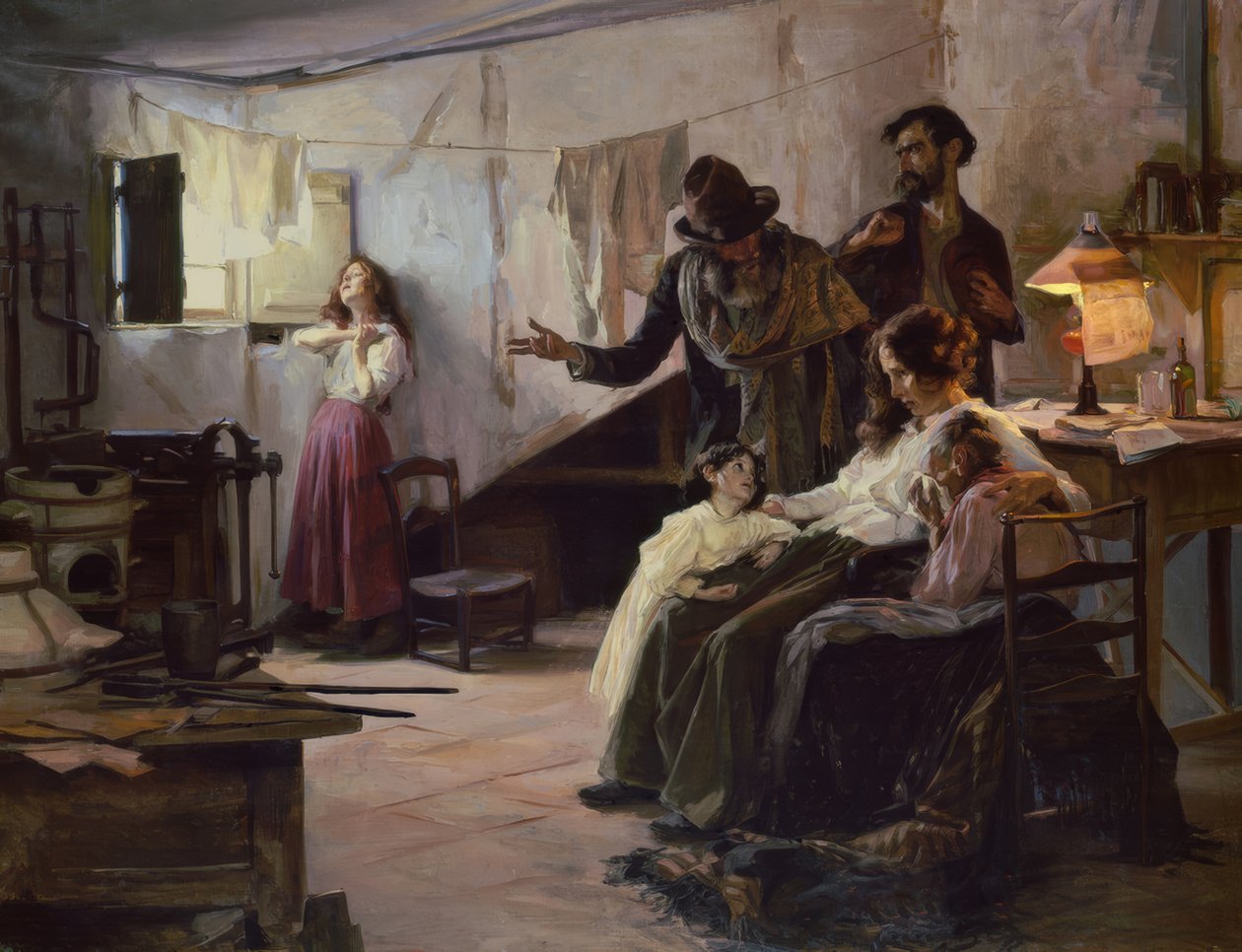 Anarkistens familie på dagen for hans henrettelse af Eduardo Chicharro y Agüera