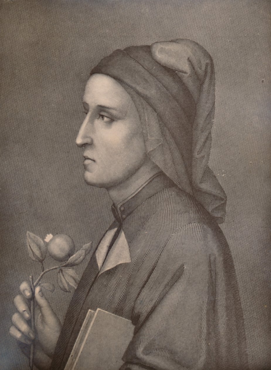 Dante Alighieri, italiensk digter, 1800-tallet 1894 af Eduardo Chiossone