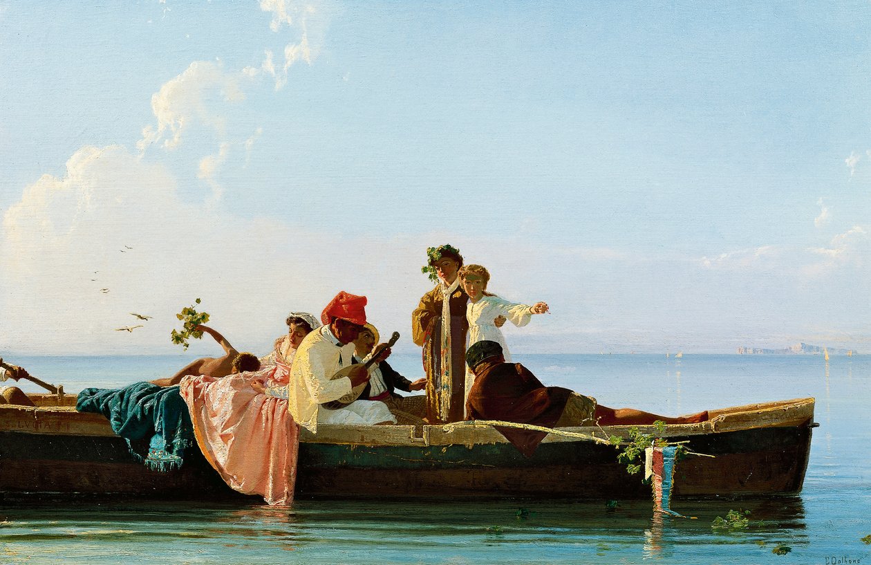 Fra Frisio til Saint Lucia, af Edoardo Dalbono, cirka 1866, olie på lærred af Eduardo Dalbono