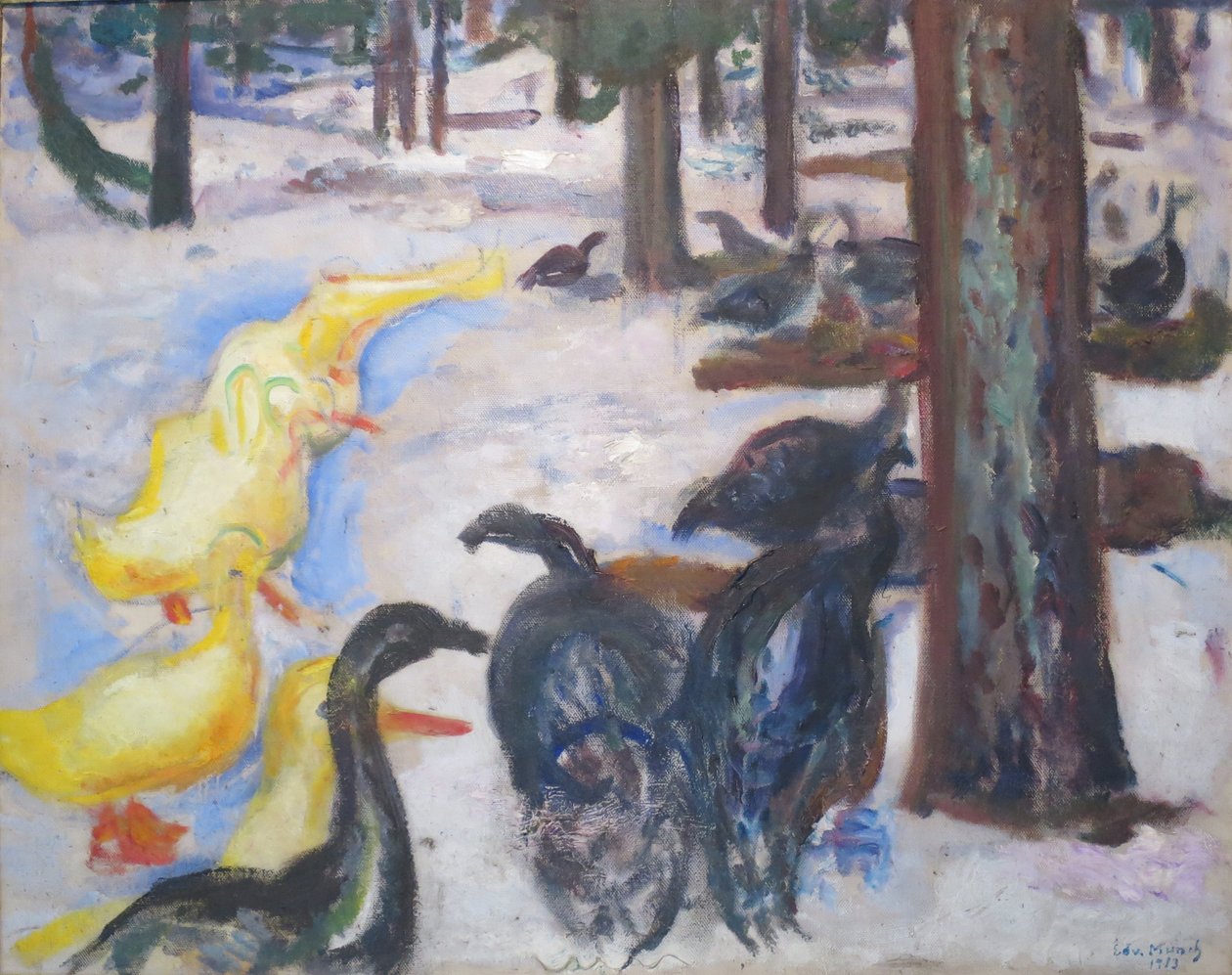 Ænder og kalkuner af Edvard Munch