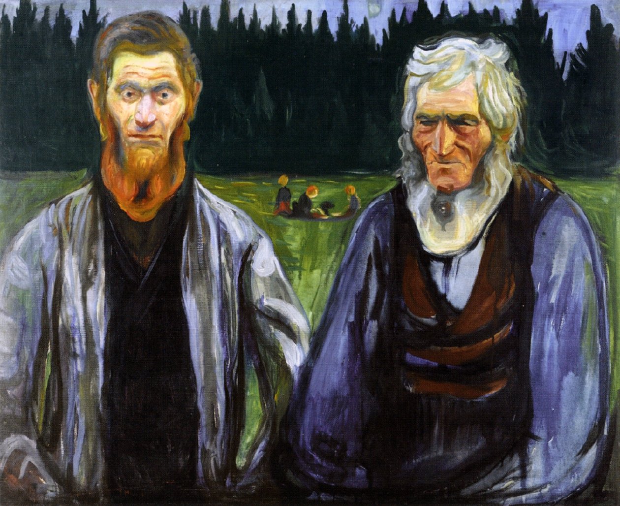 Far og søn, ca. 1904 af Edvard Munch