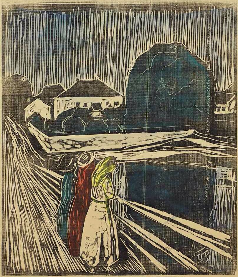 Piger på molen af Edvard Munch